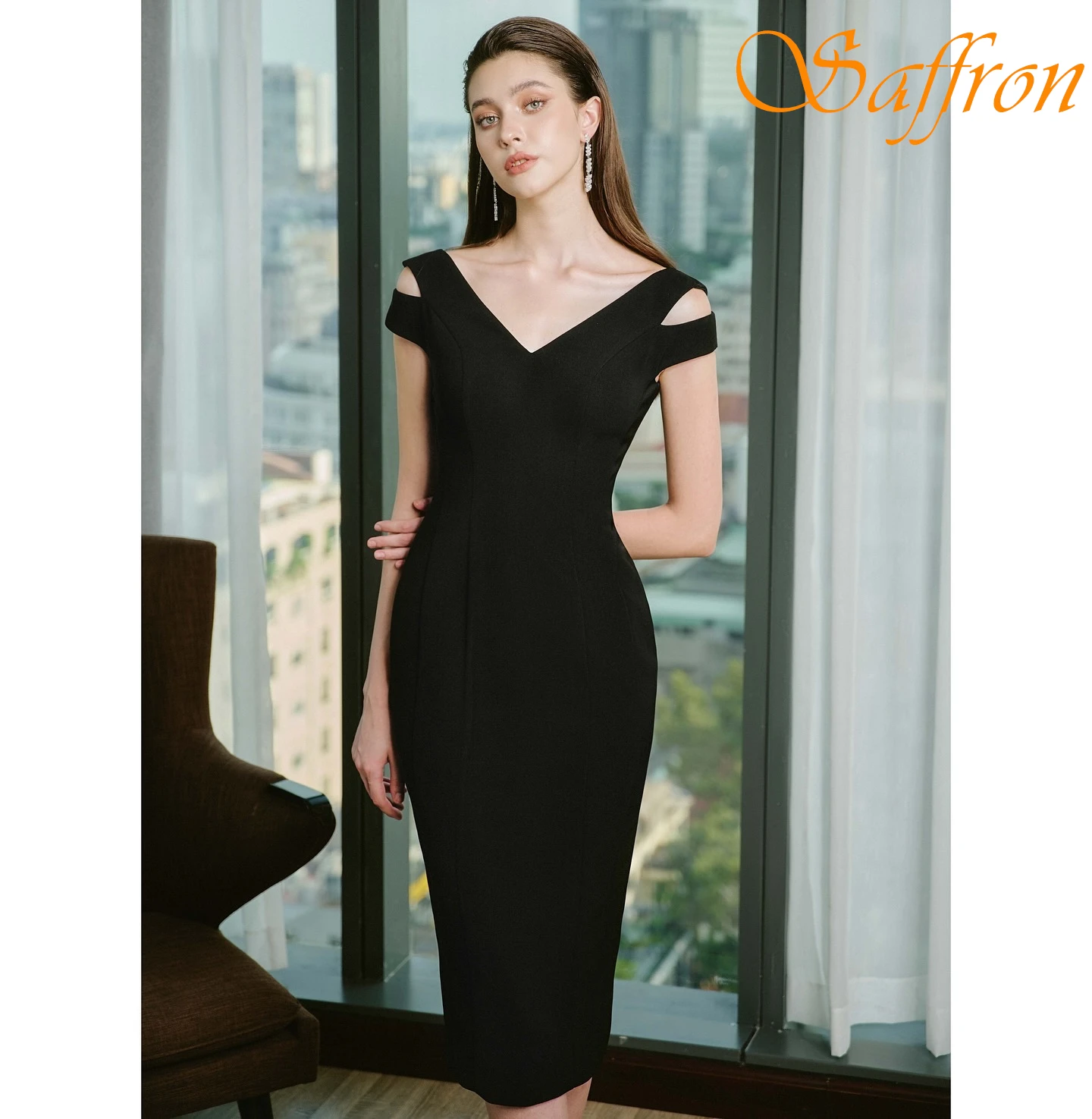 

Прямое вечернее платье с v-образным вырезом и короткими рукавами по индивидуальному заказу, элегантное вечернее платье, нежные темпераментные платья знаменитостей, модное вечернее платье