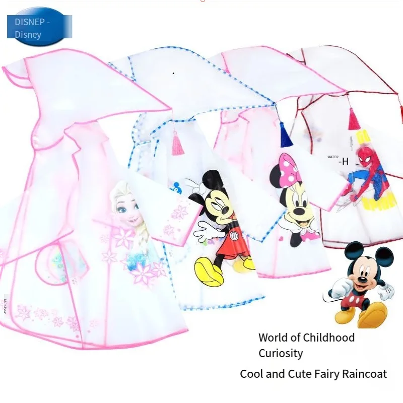 

Дождевик Disney с принцессой Эльзой для мальчиков и девочек, с большим козырьком, мягкий, удобный, модный, с изображением Ника Вайлда, милый мультяшный дождевик с Микки Маусом для школьников