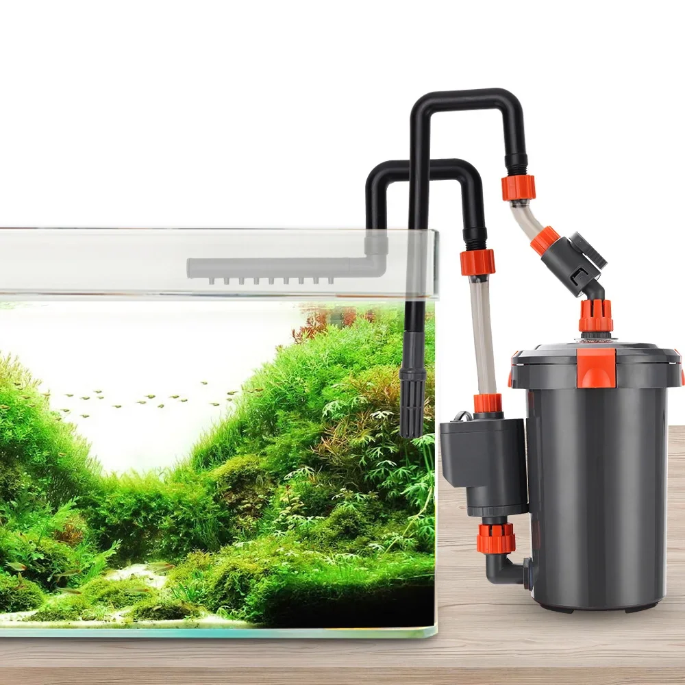 Aquarium Canister Filter Ultra-quiet External Filter Bucket Fish Tank with Pump Water Circulation Biological Filtration насос