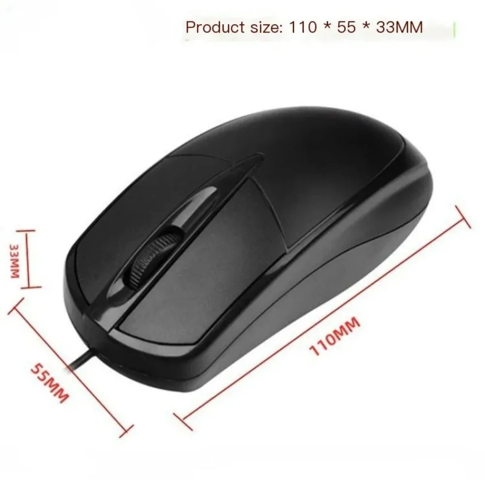 1.2M USB Optical Wired Mouse Laptop Home Office Mouse Anti Slip Roller 3D 1200DPI Game Mause Computer Accessories For PC Desktop
