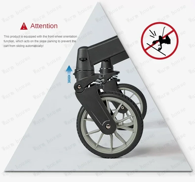EU auf Lager 4In1 Kinderwagen, multifunktionaler Kinderwagen faltbar mit Autositz Babyautowagen tragbarer Kinderwagen 3in1 – Detail 14