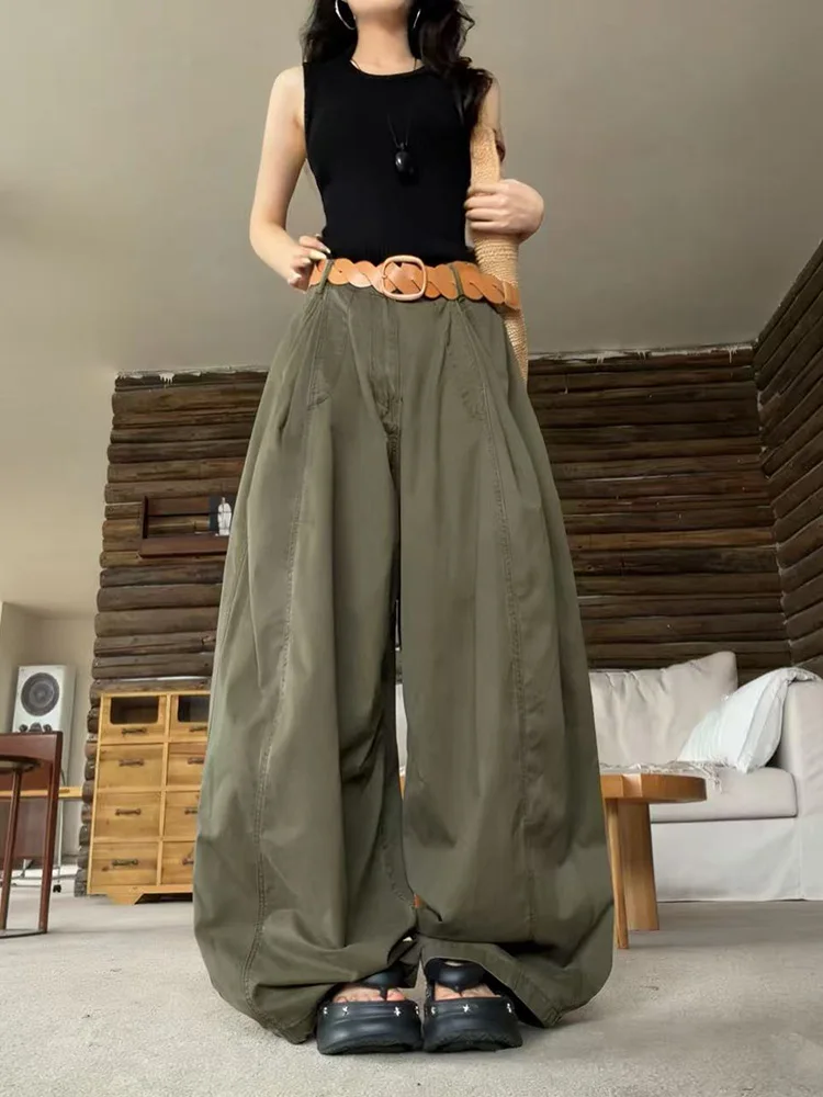 

High Waist Wide Leg Jeans Loose Feel Retro Style Spring Summer New Casual Drapey Versatile Long Pants for Middle-Aged Women