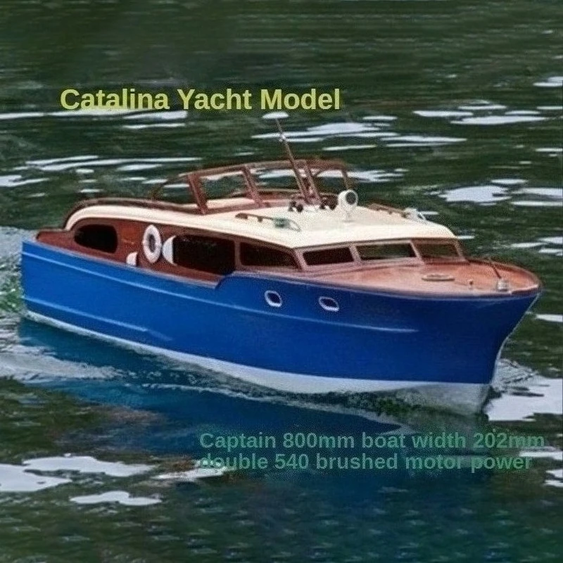 Catalina Yacht modelo barco capa de tilo Control remoto simulación montaje barco Kit de madera