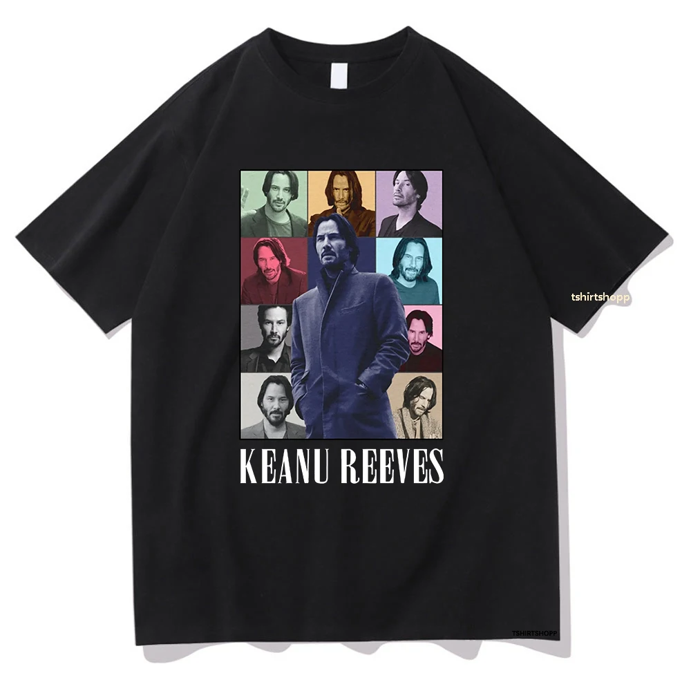 Keanu Reeves Eras Tour T Shirts Funny Men/women Tshirt Unisex Cotton Clothing Summer Aesthetic Tops High Quality Tees Shirts