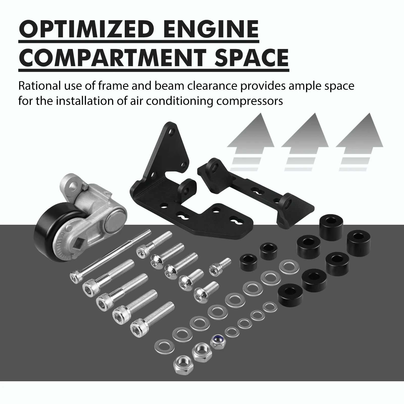 LS Pass Side Low Mount AC Bracket SD7B10 Air Conditioning Compressor Bracket For Camaro GM LS Gen Truck SUV Engine 1999-2013