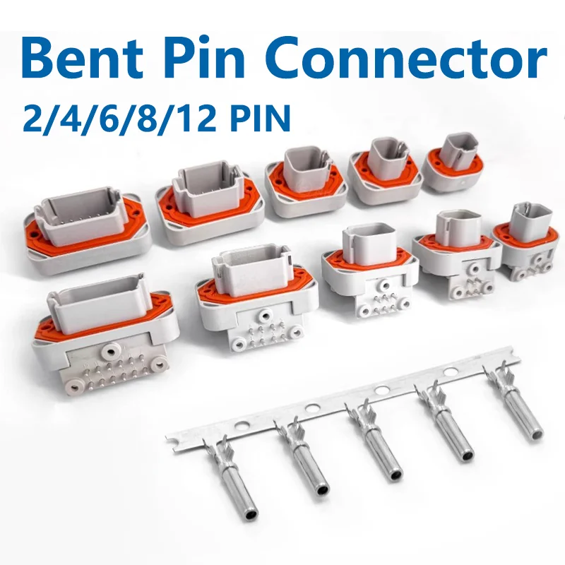 

5/10/100 Sets 2/4/6/8/12 Pin DEUTSCH ConnectorDT15 Waterproof connector PCB Straight Seat Solder Panel End Socket