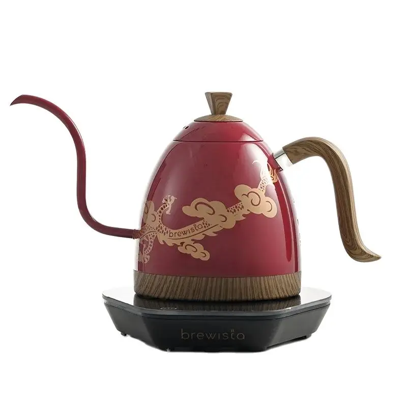 Brewista Year of the Dragon Limited Edition Chinese Red Goose Neck Fine Spout Temperature Controlled Pot Professional Hand Coffe