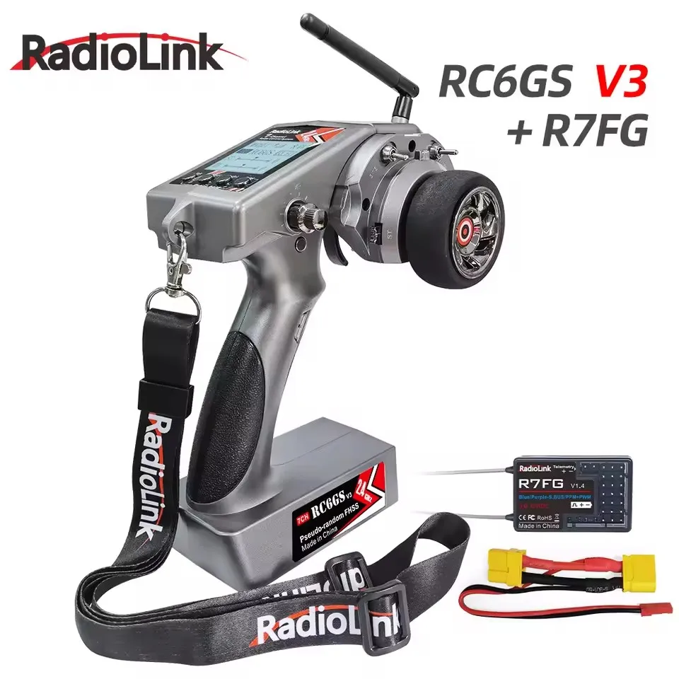 

Radiolink RC6GS V3 2.4G 7-канальный радиопередатчик с приемником R7FG Гироскопическая телеметрия в комплекте пульт дистанционного управления для радиоуправляемой машины, лодки