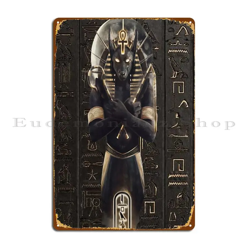 Hieroglyphic Egyptian Hieroglyphs Metal Sign Printed Club Party Designing Poster Tin Sign Poster