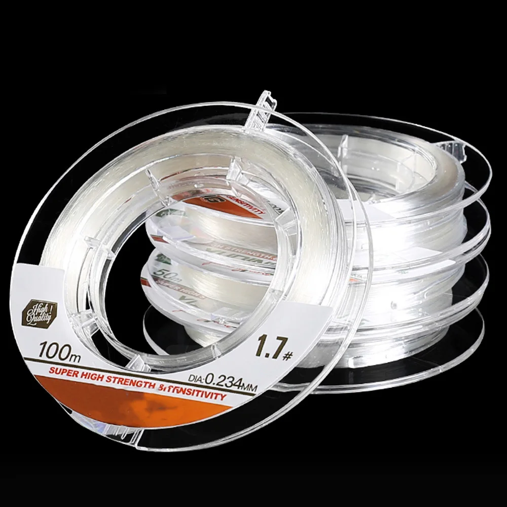 Senar Pancing Monofilamen Fluorocarbon 100% Senar Fluorokarbon Senar Pancing Tali Jaring untuk Memancing Jepang