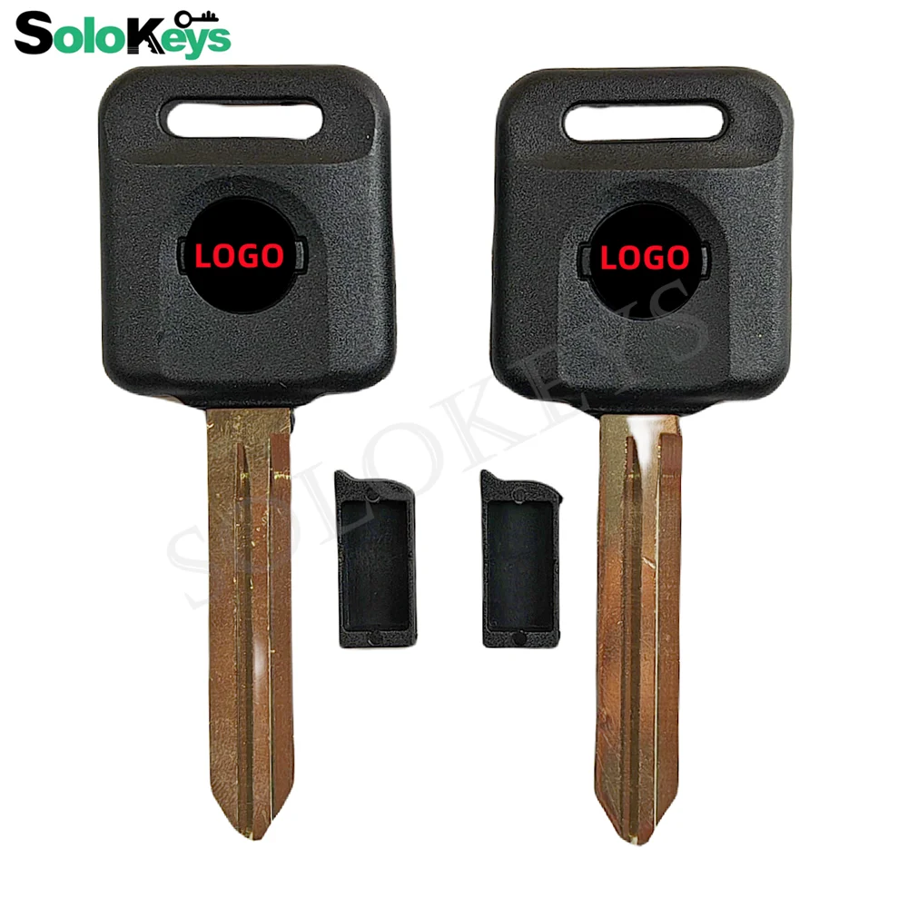 10Pcs/Lot SOLOKEYS Replacement Auto Transponder Key Shell Fob for Nissan Car Holder Chip Hollow With Double Sided Printed LOGO