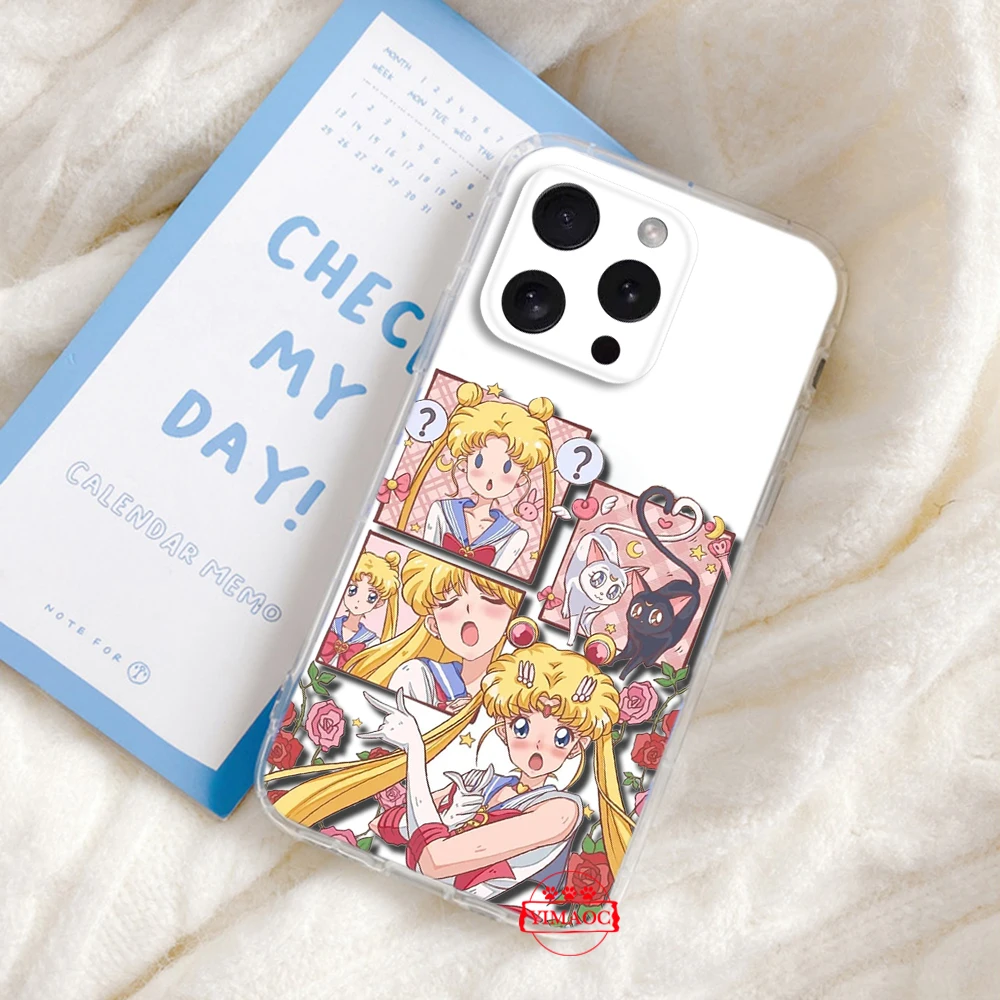 Sailor Moon Soft Case dla Moto G4 Plus G41 G5 Plus G50 G51 G5S G6 Play G60 G7 Power G71 G5 G9