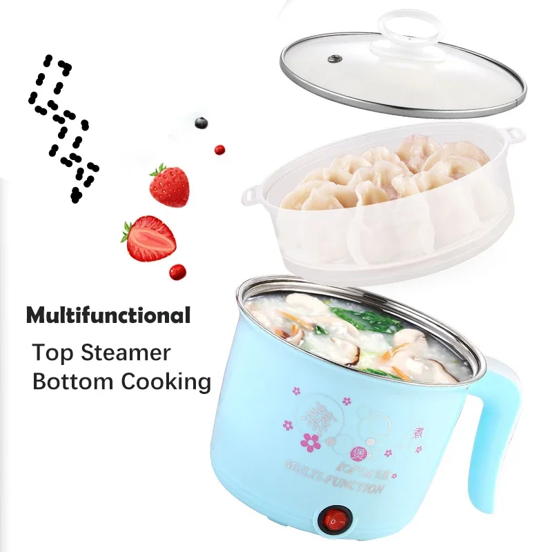 220V Multifunctionele Elektrische Fornuis Thuis Hot Pot 1-2 Mensen Verwarming Pan Kookpot Machine Mini Rijstkoker keukenapparatuur