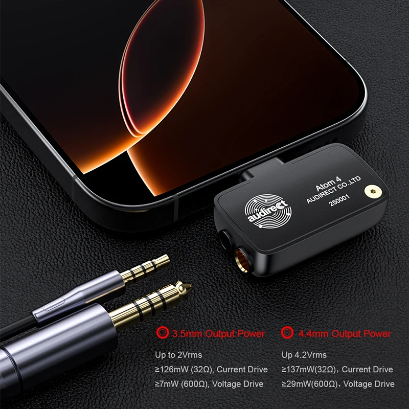 Audirect Atom 4 الصوت المحمول DAC/Amp ESS9281AC Pro فك رقاقة Op-amp RT6863C * 2 مع 3.5 مللي متر 4.4 مللي متر مخرجات فك مكبر للصوت