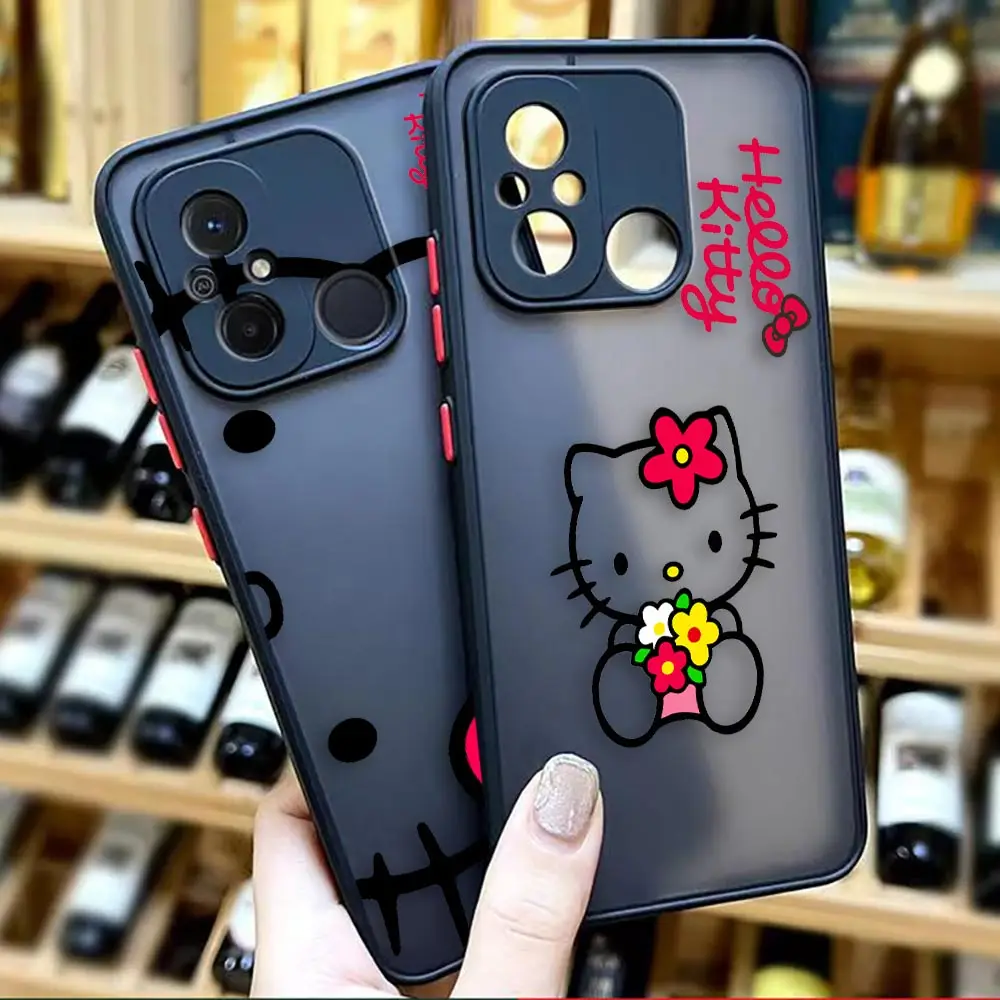 

Matte Case for Redmi A1 K50 K40 GAMING K30 K20 10X 10C 10 9C 9T 9A 9 8 7 6 PRO 4G 5G Case Funda Shell Cartoon Hello K-Kitty Cat