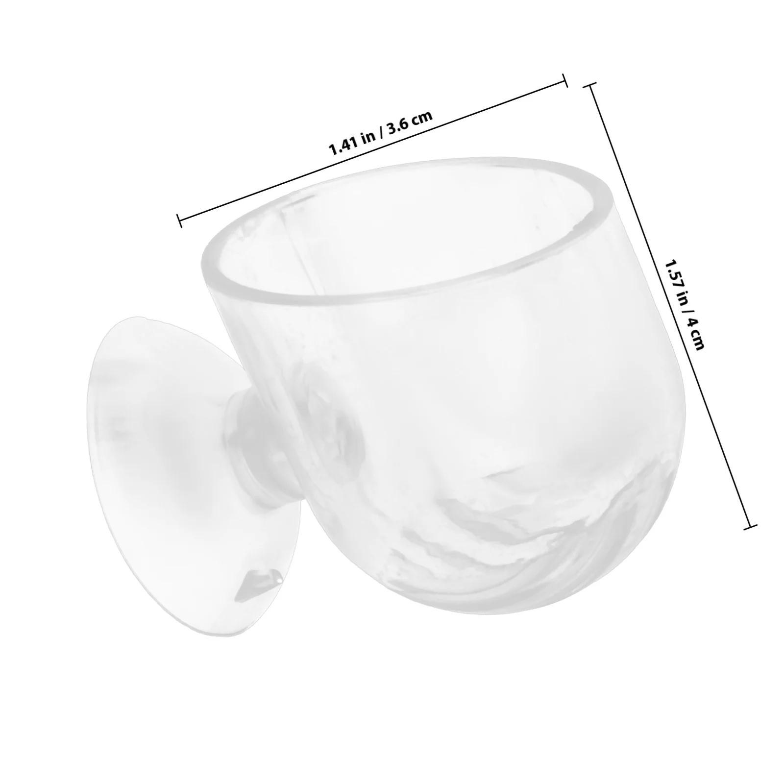 4 قطعة أواني نباتات حوض السمك الاكريليك خزان الأسماك زارع ديكور شفط الكؤوس للمياه العذبة الروبيان المغذية الطعم حامل أشكال متعددة #6