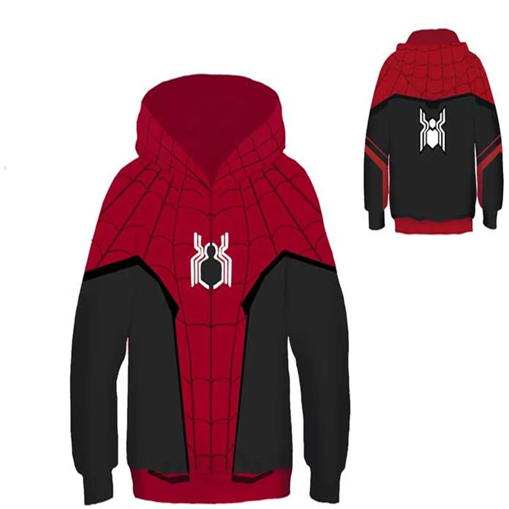 Mininstants-Sweats à capuche Anime pour garçons et filles, Spider ForePVD, Spider-Verse Cosplay, Pull à capuche Venom, Veste