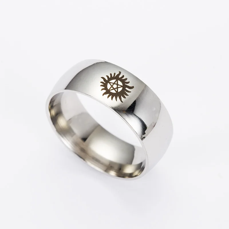 Movie Jewelry Ring Stainless Steel Sun Force Evil Supernatural Ring For Women Men Ring Party Jewelry Gift