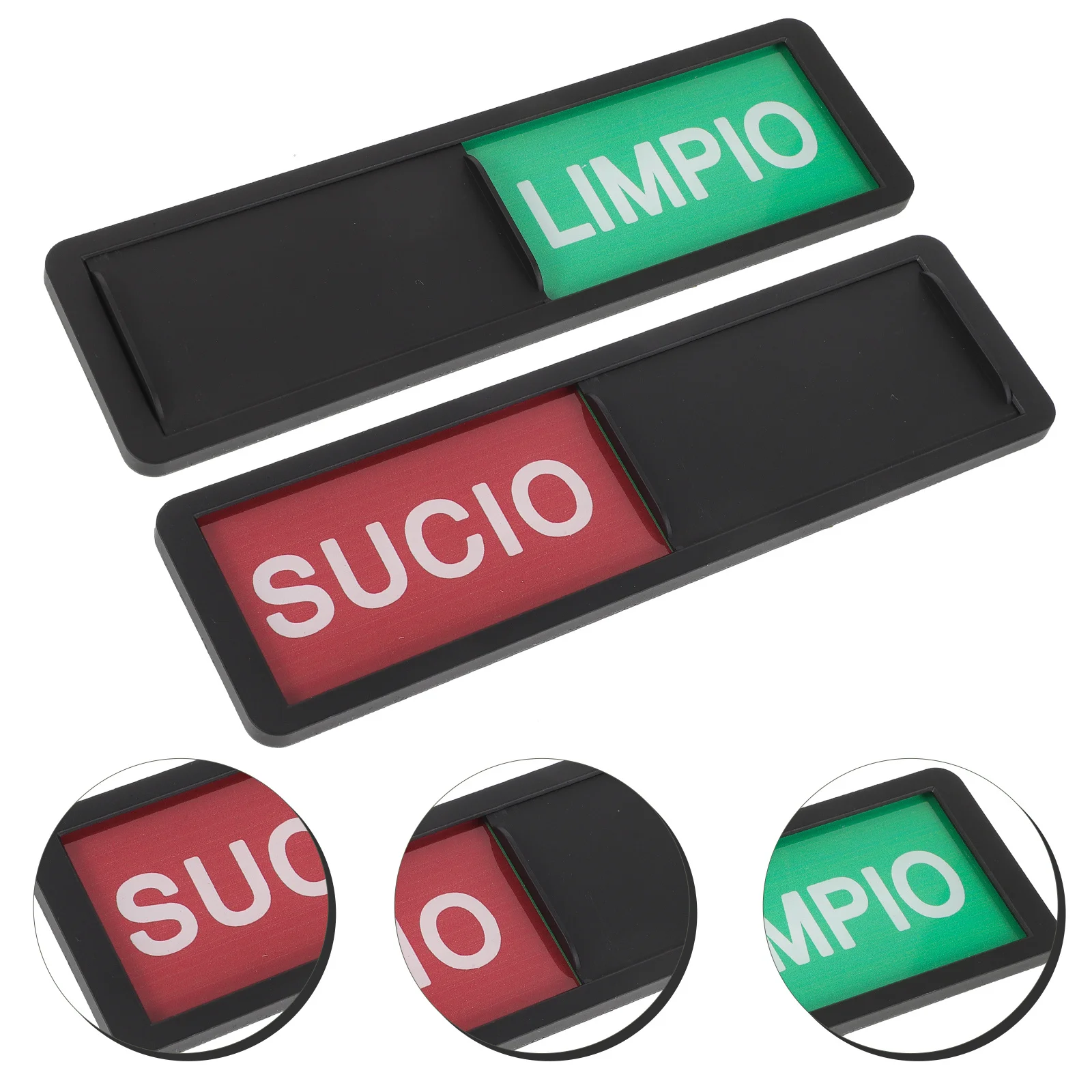 

2Pcs Clean Dirty Magnet Sign for Dishwasher and Washing Machine - Clear Identification Sliding Label for Hotel Restaurant Guest