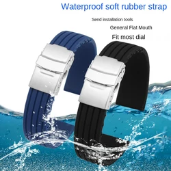 16mm 18mm 20mm 22mm 24mm silicone strap For Casio Seiko 5 Tissot T116 t41 Citizen smartwatch strap watch band men women bracelet