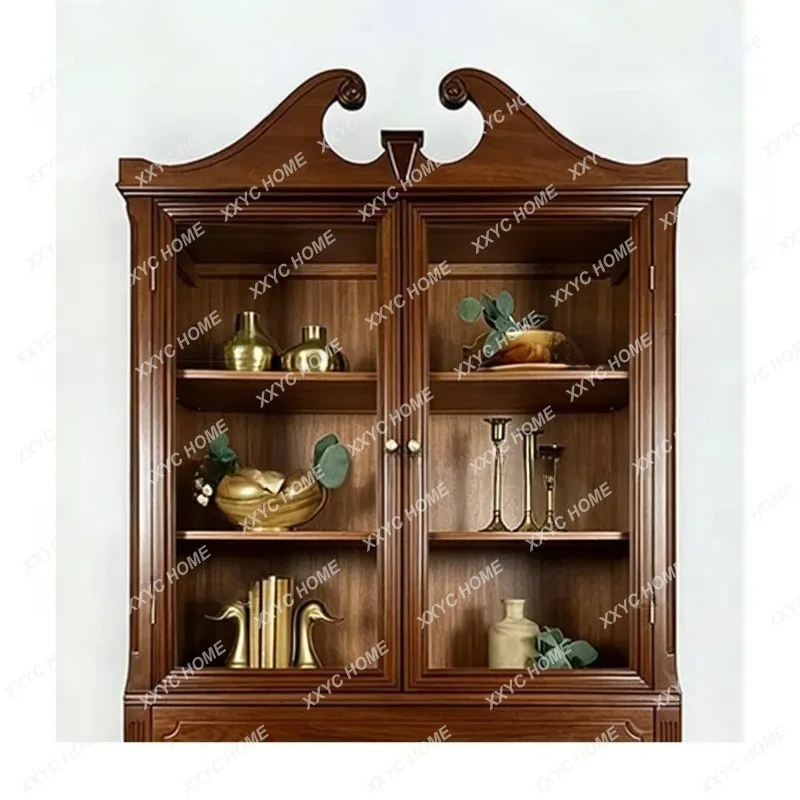 XX Direct vintage-style wine cabinet, integrated glass display cabinet for living room corridors available in customizable