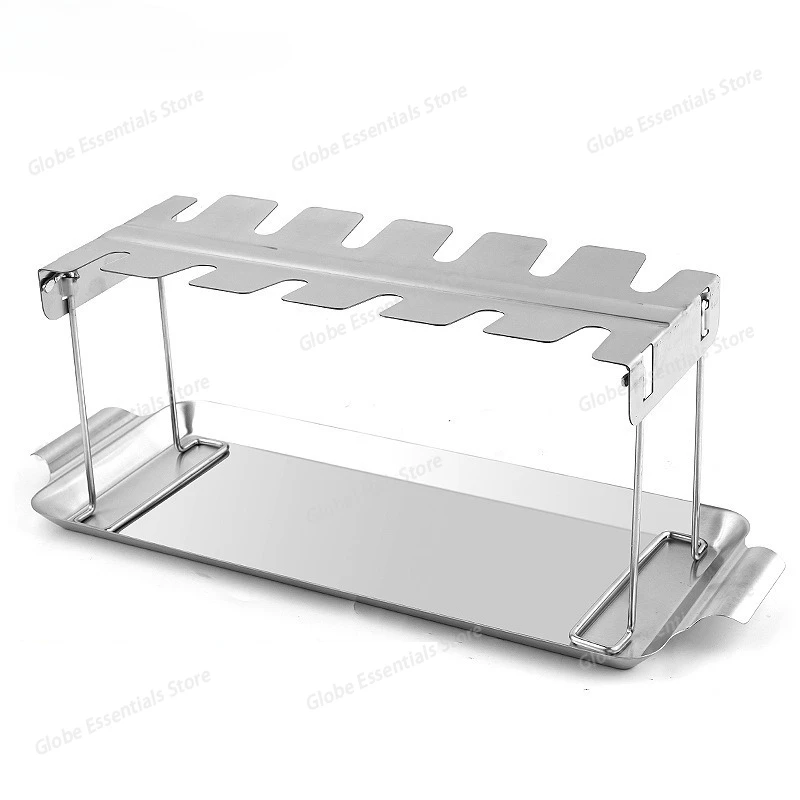 Stainless Steel Foldable Chicken Grill with Chassis for Kitchen, Outdoor Activity, Barbecue Party, Camping, Family Gathering