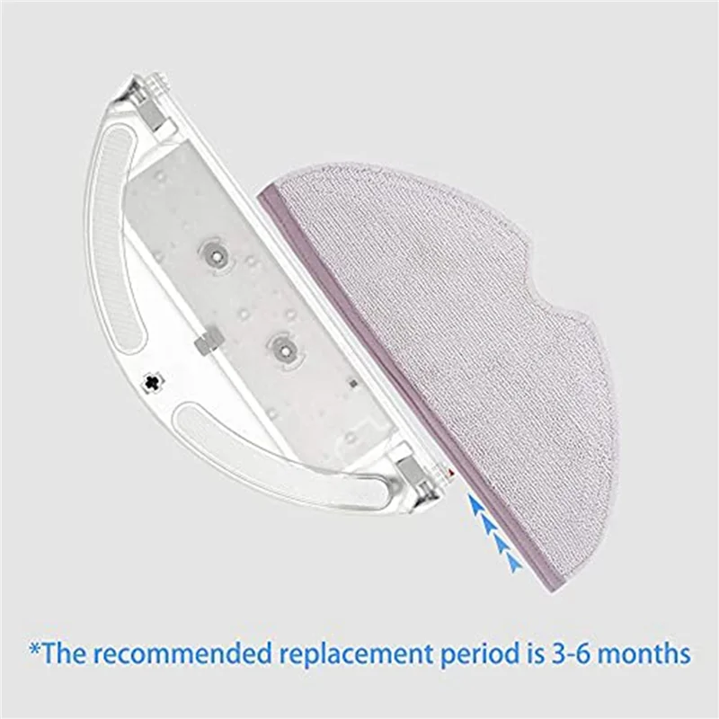 

YCOC-Mop Pad 8 Pack Microfiber Mop Cloth For Roborock S6 S6 Pure S6 Maxv S5 Max S5 Robot Vacuum Cleaner Mop Replacement