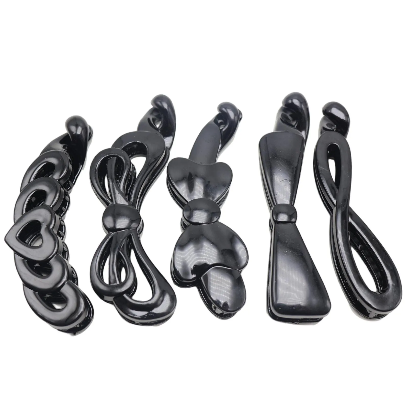 Assorted Bows Heart Plastic Banana Hair Clips Comb Slide Clamp Claw Grip 80-100mm DIY Craft view 6