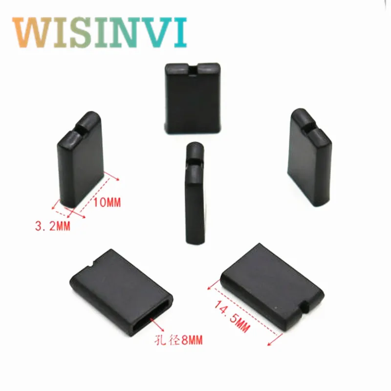 20 pièces de capuchons de bouton coulissant en plastique pour fader, 14,5×10mm, avec trou carré de 8mm, pour potentiomètre à glissière droite, égaliseur et contrôle de mixeur