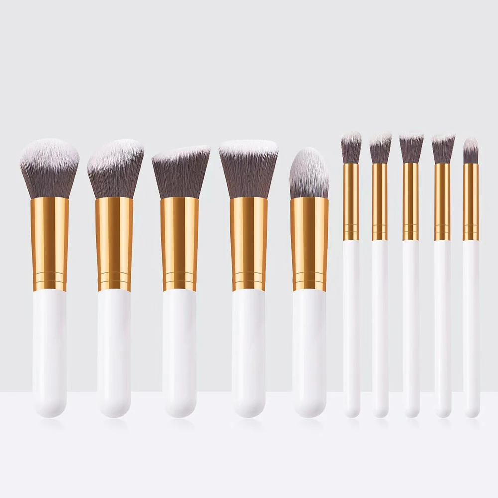 10PCs Minin Makeup Brush Set Cosmetict Makeup For Face Make Up Tools Women Beauty Professional Foundation Blush Eyeshadow