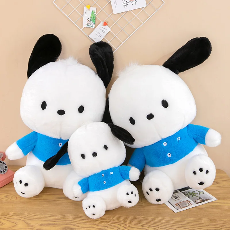 Peluche Sanrio Kawaii Pochacco Cartone animato e simpatico compagno di sonno Comodo e morbido regalo di compleanno per ragazza