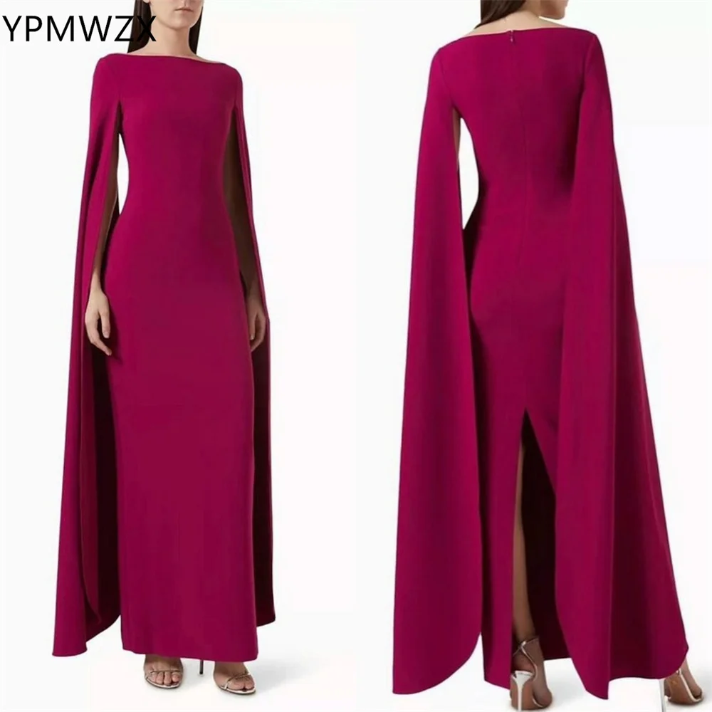 Customized Prom Gown Evening Women YPMWZX Bateall Column Floor Length Skirts Vertically Bespoke Occasion Dresses Formal Dress P