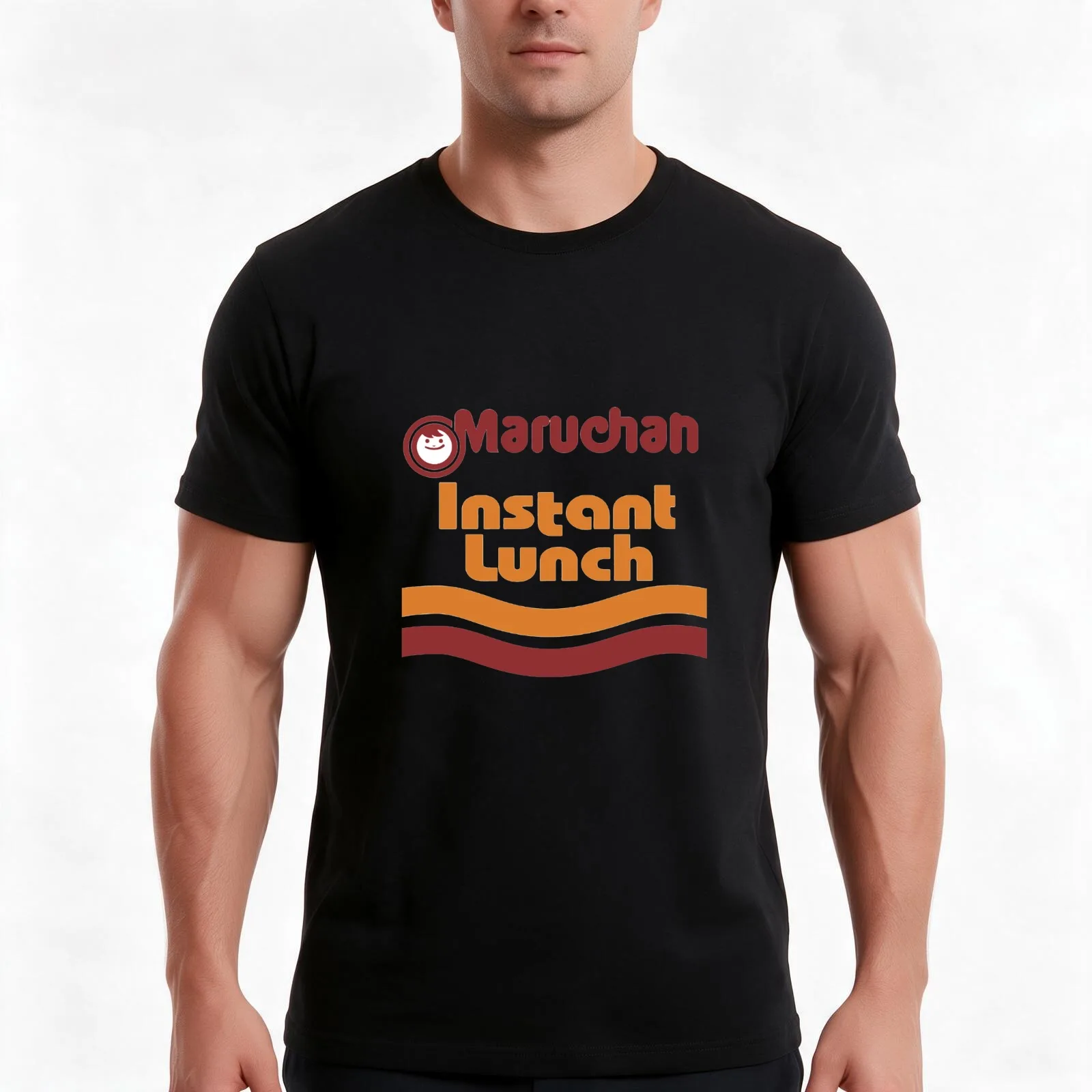 Maruchan instant lunch T-Shirt, Summer Casual Cotton Tee, Oversized Streetwear Tops, Vintage Graphic Print, Unisex Men Women