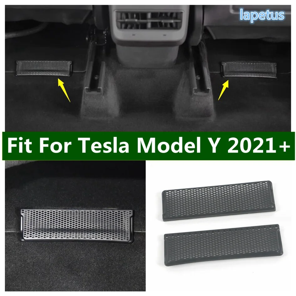 

Air Vent Anti-Blocking Dust Cover Anti-blocking Dust Cover Net Air AC Outlet Covers Under Seat For Tesla Model Y 2021 2022 2023