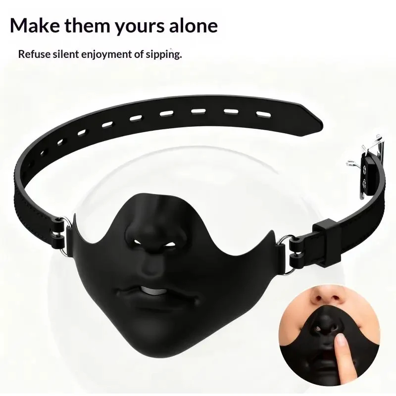 Halloween-Halbgesichtsmaske mit verstellbarem Schnallenriemen, realistisch passend zur Gesichtsform, atmungsaktiv für Nase und Mund, Party-Cosplay-Kostüm – Detail 7