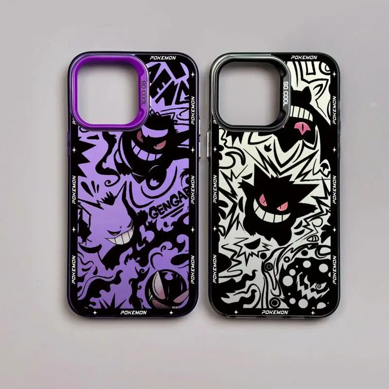 Phone Case for Apple iPhone 15 Pro Max 14 Pro 13 12 11 Pro Max 14 Plus Shockproof Mobile Pokemons Gengar Cover