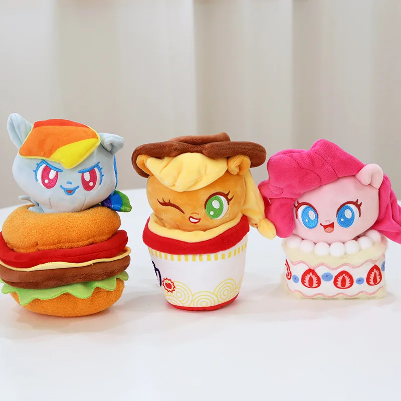 MINISO Kawaii New My Little Pony Food Party Series Scatola cieca Anime Peluche Bambola Giocattoli Cartoon Peluche Ornamenti Regalo di compleanno per