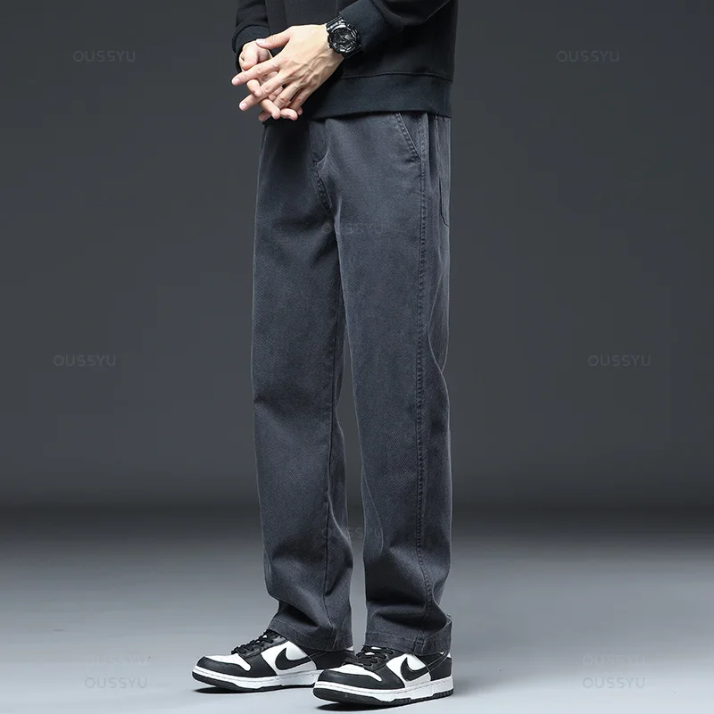 OUSSYU Lyocell Denim Pants Blue/5XL 6