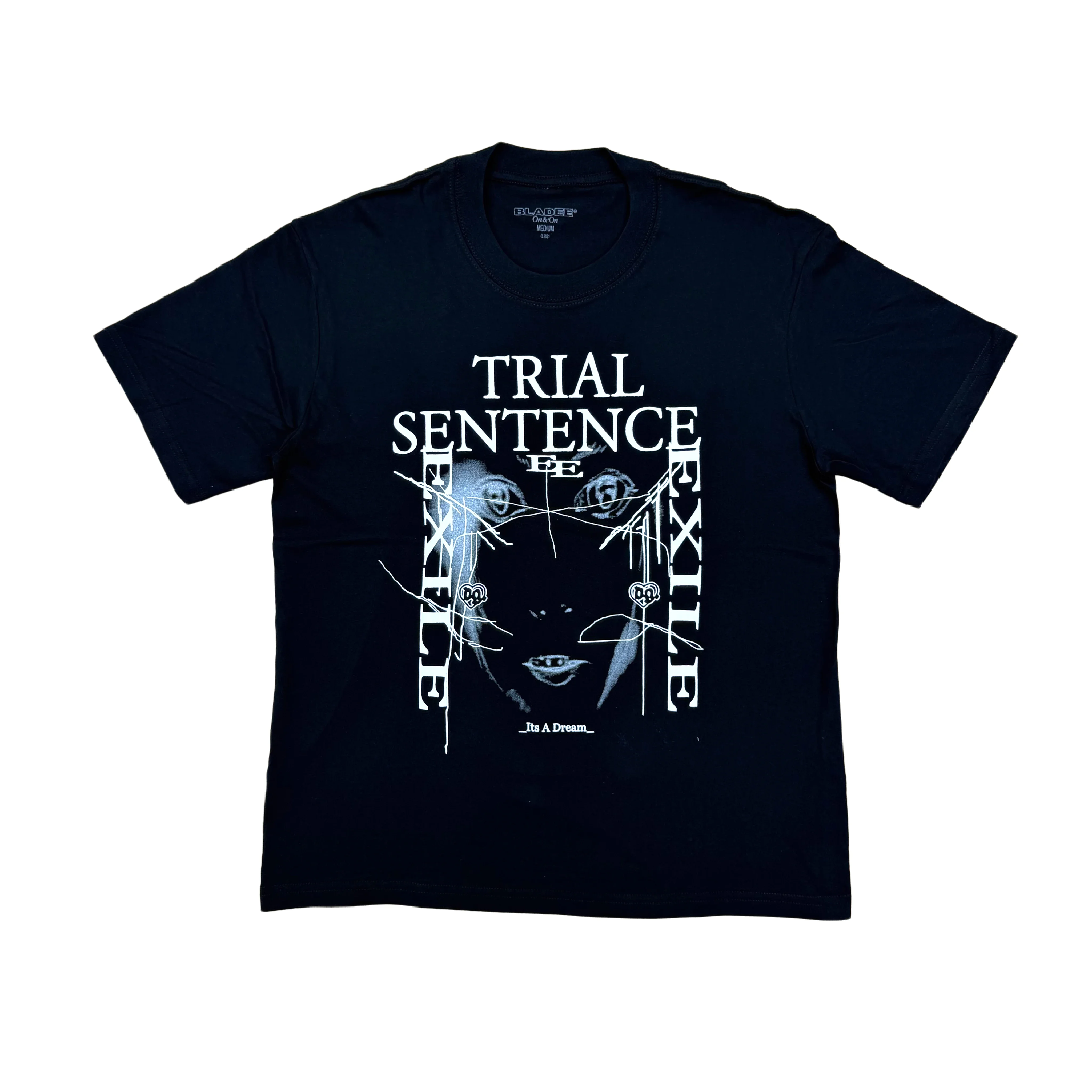 New Men Drain Gang Snow Trial Sentence T Shirts T-Shirt Hip Hop Skateboard Street Cotton T-Shirts Tee Top US size K9