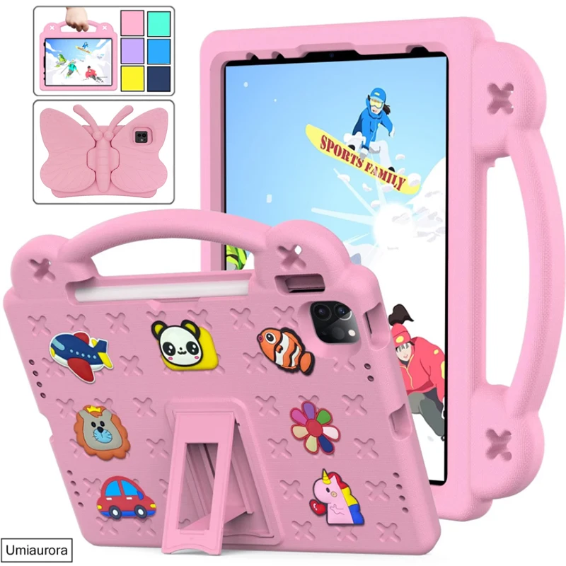 

Для IPad Mini 8,3 дюйма Air 9,7 7-й 8, 9-й 10,2 10-й 10,9 11-го поколения A16 Pro 11-дюймовый M4 M3 Детский чехол для планшета из ЭВА Противоударный Funda
