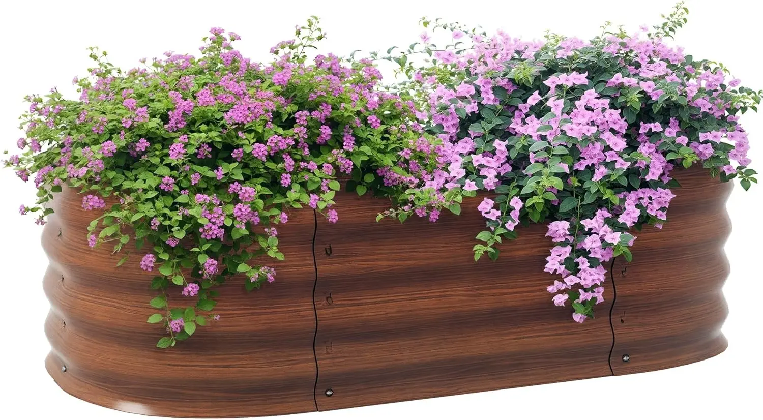 

3.5' x 2' x 1' Galvanized Raised Garden Bed Kit, Outdoor Metal Elevated Planter Box with Safety Edging, Easy DIY Stock Tank for