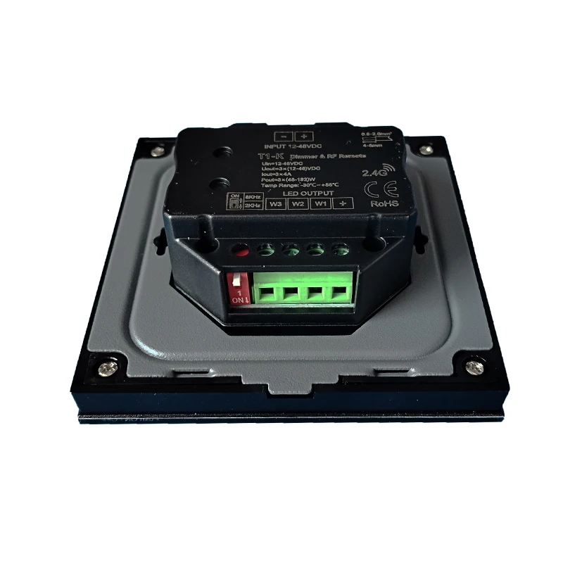 3チャンネルled調光器,DC12V-24V 5050,3色,回転パネル,手動ノブ,壁取り付け,調光,3528