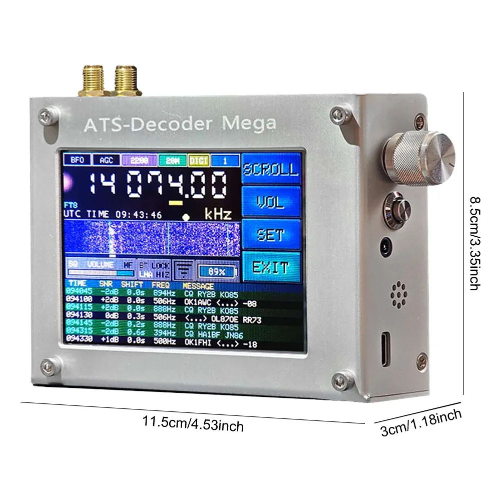 ATS-Decoder كل جهاز استقبال لاسلكي النطاق ، 4 شاشة تعمل باللمس ، بطارية Si4732 mAh ، اختبار مطوري الراديو المحترفين ، المهندسين