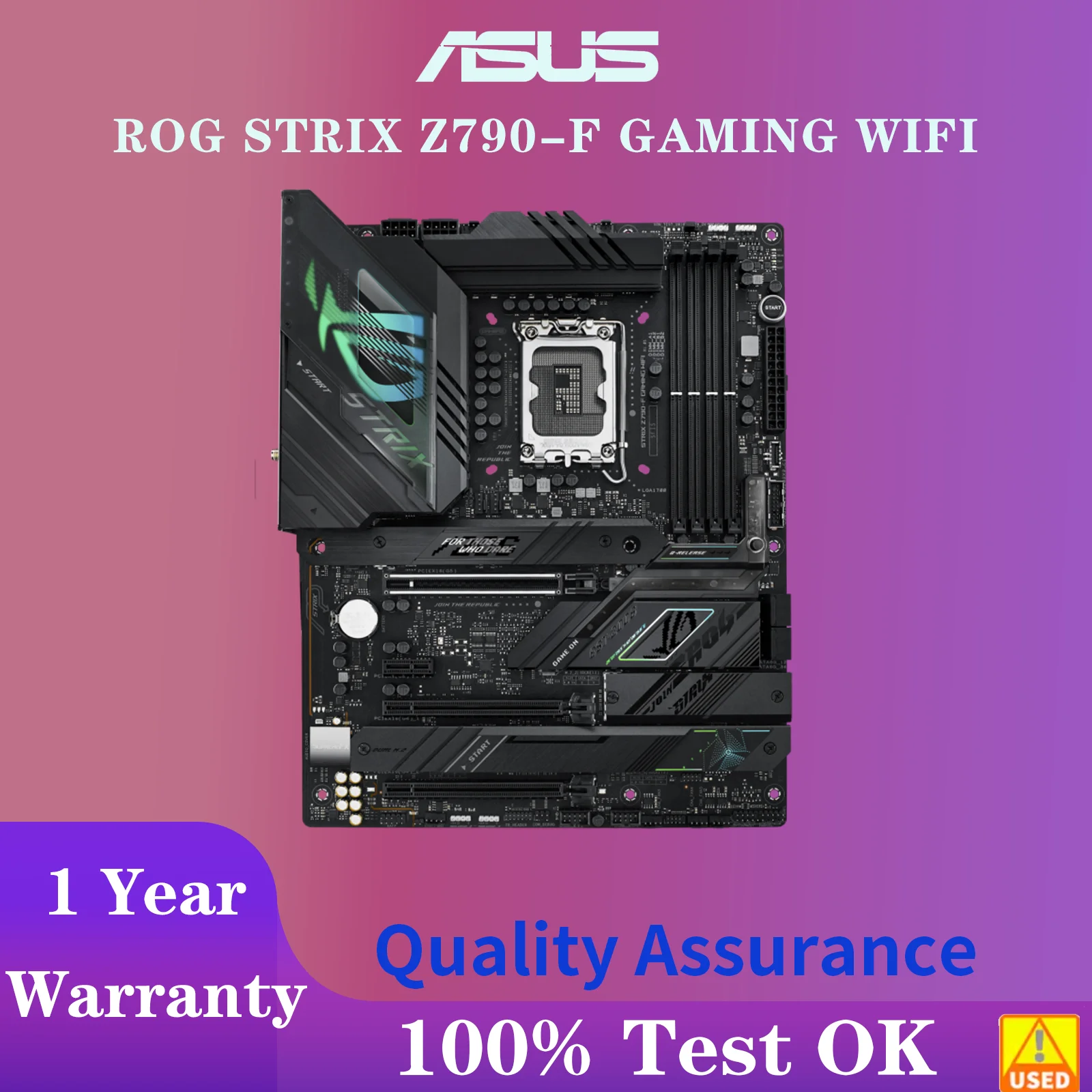 ASUS ROG STRIX Z790-F GAMING WIFI placa base Socket LGA1700 CPU DDR5 7800 + (OC) MHz Chipset de memoria Z790 ATX placa base