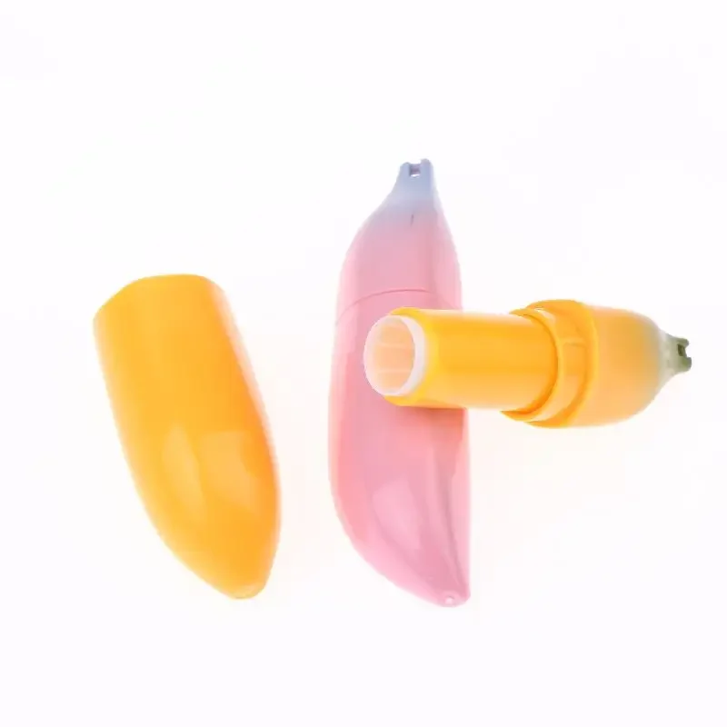 Contenedor de embalaje de cosméticos elegante, botella vacía para lápiz labial, tubo de bálsamo labial de 12,1mm, herramienta de maquillaje con forma de plátano, 1 Uds.