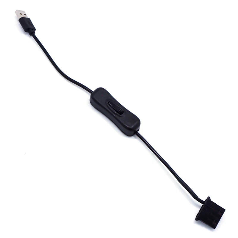 {NN72} USB To 4Pin Molex With Switch PC Fan Connector Cable Adapter Cord