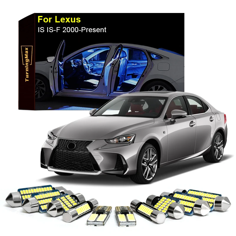 Canbus Interior Lighting LED Bulbs Kit Package For Lexus IS IS-F 2000-Now Dome Reading Trunk Lights Indoor Lamps Car Accessories