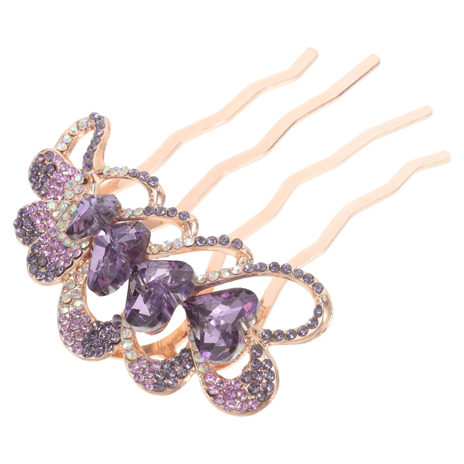 

Wedding Hair Comb for Women Rhinestone Embellished Metal Hair Jewelry Bridal Side Accessory Elegant Styling Decorative Comb