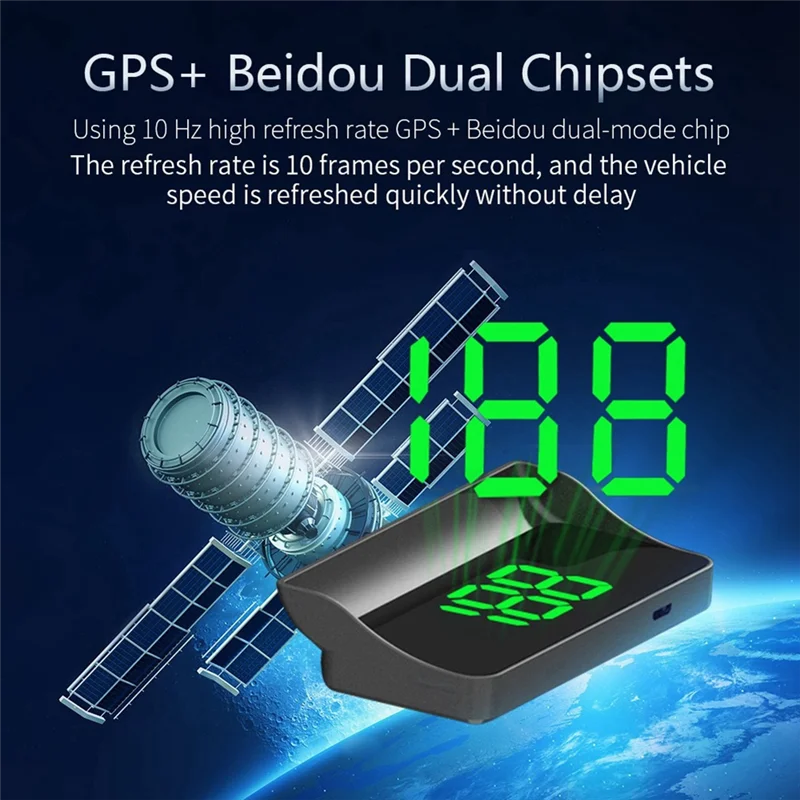 AED6-V9 Display Head-Up per auto HUD Tachimetro Display Proiettore per parabrezza KMH/MPH Accessori elettronici generali automobilistici