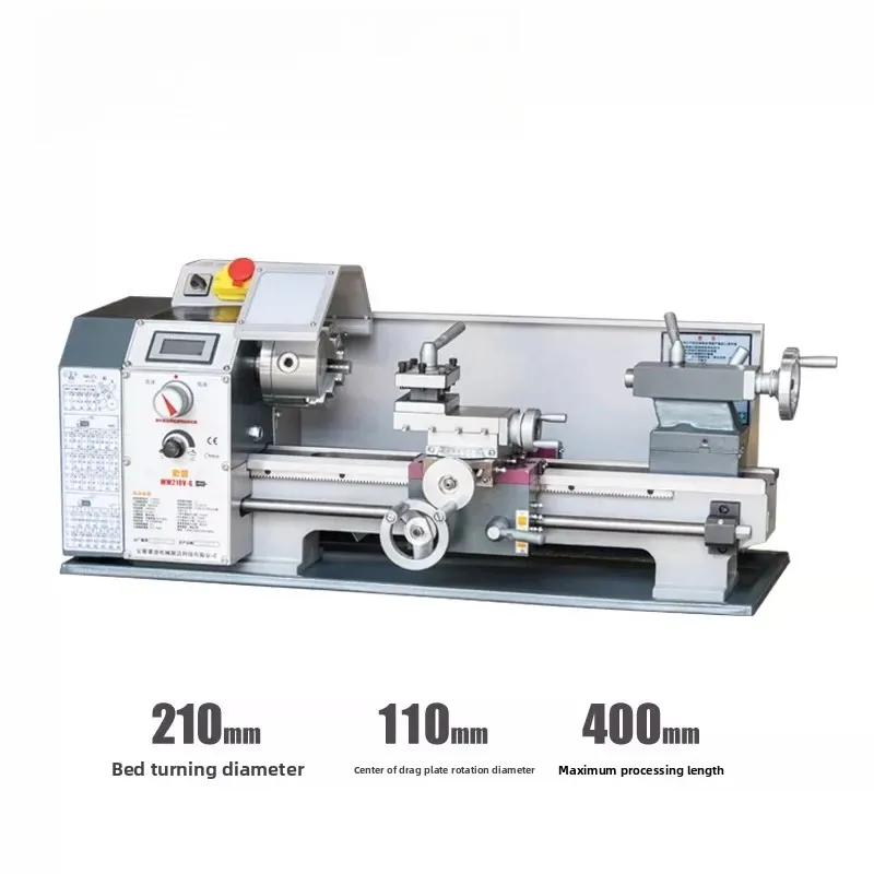 210 Mini Bench Lathe, Multi-function Household Precision Lathe For Metal & Wood Instrument Machining